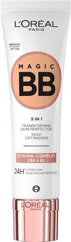 LOréal Paris Magic BB Cream - Verzorgende dagcrème en make-up in 1 Verrijkt met vitamine B5 en E - 04 Medium - 30ml