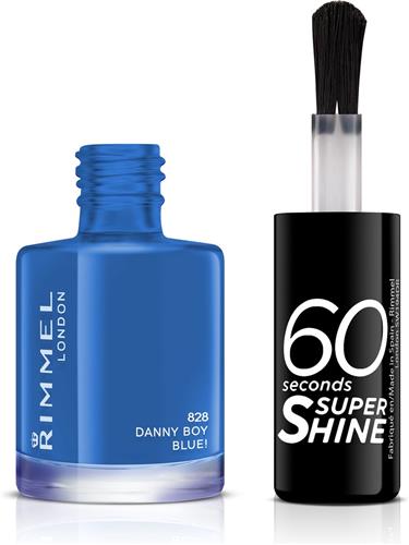 Rimmel - 60 seconds supershine nailpolish - Danny Boy, Blue! - Blue