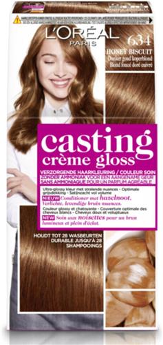 L'Oréal Paris Casting Crème Gloss Haarverf - 634 Donker Goudkoperblond - 3 stuks Voordeelverpakking