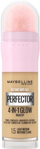 Maybelline New York - Instant Anti Age Perfector 4-in-1 Glow Light Medium Primer, Concealer, Highlighter en BB-Cream Foundation in één - Beige - 20 ml