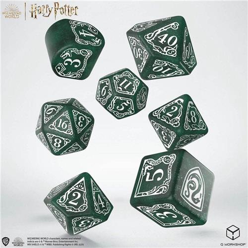 Harry Potter Dice Set Slytherin Modern Dice Set - Green (7)