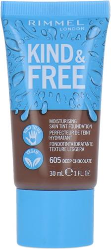 Rimmel London KIND & FREE Vegan Foundation 605 Deep Chocolate