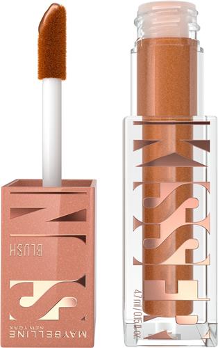 Maybelline New York Sunkissed Liquid Glow Blush - 11 Electric Bronze - blush voor alle huidtypen - verrijkt met vitamine E - voor een sunkissed glow - voelt licht aan op de huid - inclusief applicator