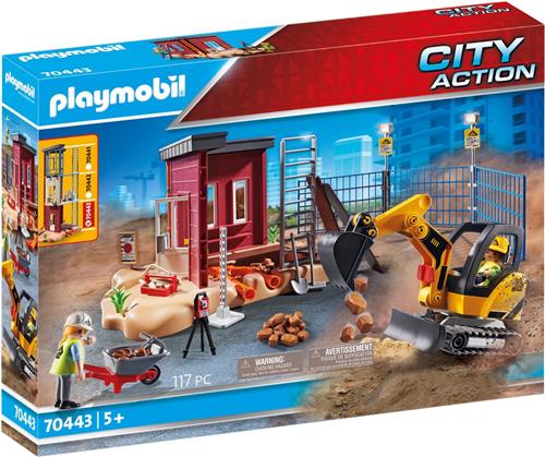 PLAYMOBIL City Action Mini graafmachine met bouwonderdeel - 70443