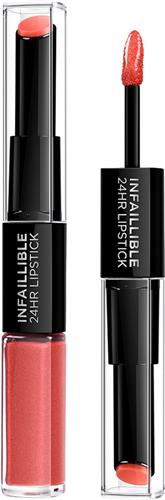 L'Oréal Paris Infaillible 24H Lipstick - Langhoudende 2-staps Lipstick met Vitamine E - 404 Corail Constant - Rood - 5.7ml