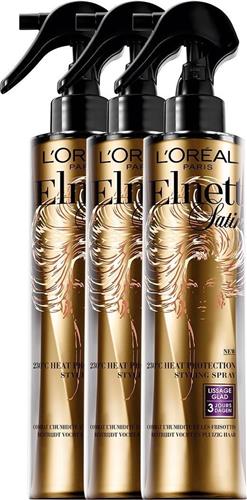 L'Oréal Paris Elnett Satin Heat Protection Haarspray - 3 x 170 ml - Voordeelverpakking