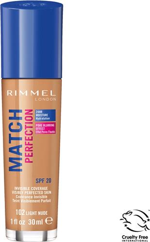 Rimmel London Match Perfection Foundation - 102 Light Nude