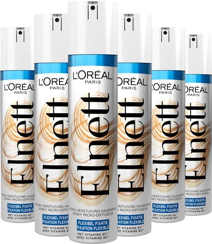 L'Oréal Paris Elnett Flexibel - Flexibel Fixatie Haarlak - 6 x 200ml