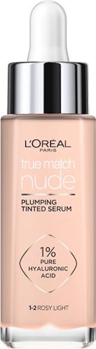 L'Oréal Paris True Match Nude Getint Volumegevend Serum foundation met hyaluronzuur - 1-2 Rosy Light - 30ml - Vegan