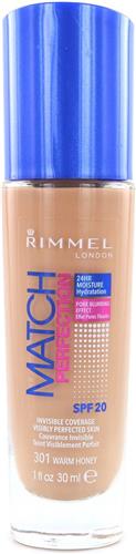 Rimmel London Match Perfection Foundation 301 Warm Honey