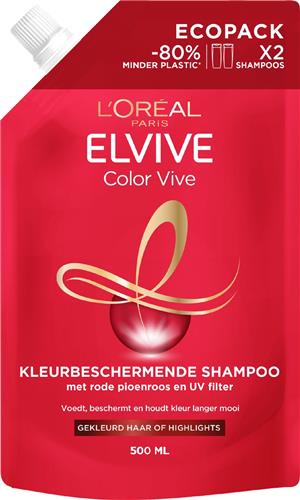 L'Oreal Paris Elvive Color Vive Kleurbeschermende Shampoo Ecopack Navulverpakking - Gekleurd Haar - 500ml