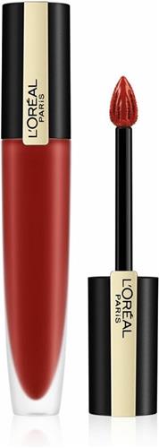 L'Oréal Paris Rouge Signature Lippenstift - 115 I Am Worth It - Rood - Matte Vloeibare Lipstick