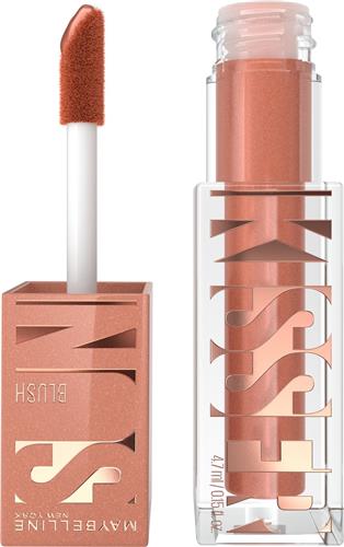 Maybelline New York Sunkissed Liquid Glow Blush - 8 Shades On - blush voor alle huidtypen - verrijkt met vitamine E - voor een sunkissed glow - voelt licht aan op de huid - inclusief applicator