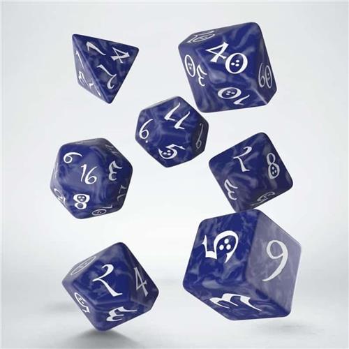 Classic RPG Dice Set cobalt & white (7)