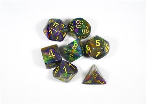 Festive Rio/yellow Polyhedral 7-Die Set