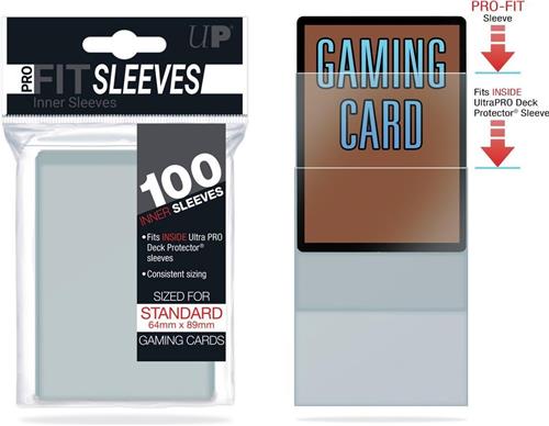 Deck Protector Trading Card Sleeves Sleeves - Pro-Fit Clear Standard C - 100 stuks