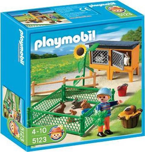 PLAYMOBIL Verzorgingsplaats Met Konijnen  - 5123