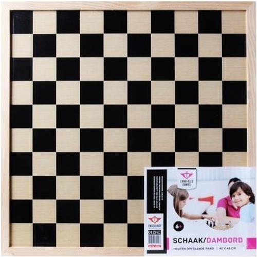 Longfield Games Schaak- En Dambord 40x40cm