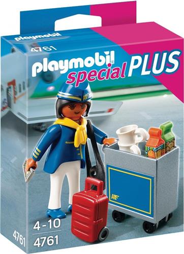 PLAYMOBIL Stewardess met Trolley - 4761