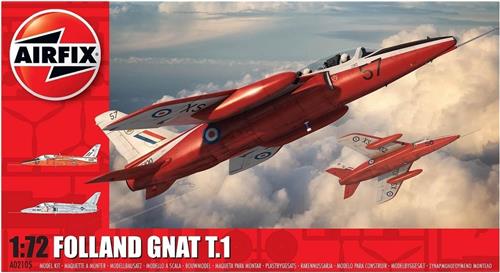 1:72 Airfix 02105 Folland GNAT T.1 Plane Plastic Modelbouwpakket