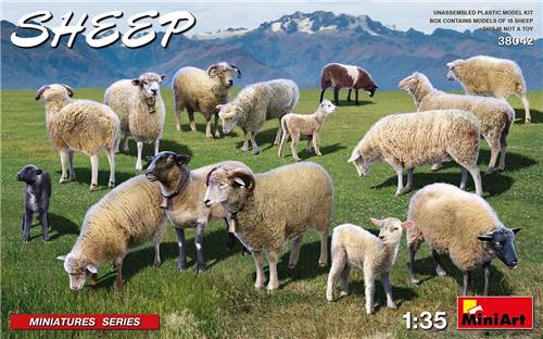 1:35 MiniArt 38042 Sheeps Plastic Modelbouwpakket