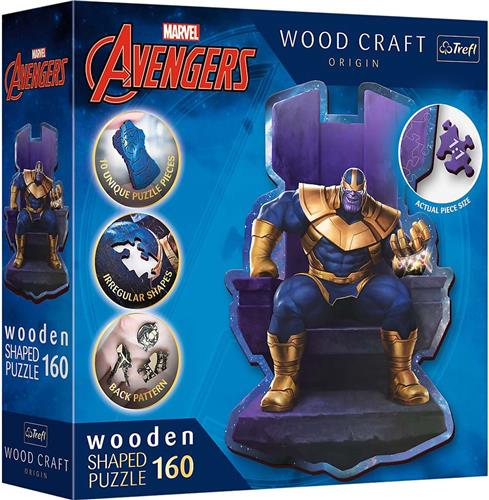 Trefl Trefl - Puzzels - 160 Houten Puzzels" - Thanos op Troon / Disney Marvelhelden FSC Mix 70%"