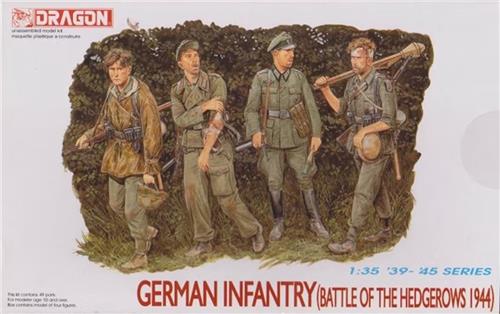 1:35 Dragon 6025 German Infantry - Battle of the Hedgerows 1944 - Figuren Plastic Modelbouwpakket