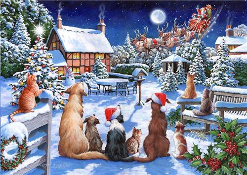 House of Puzzles No.19 - Santa Paws - 500 Piece Jigsaw Puzzle