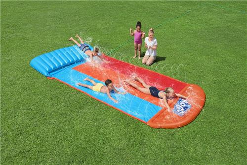 Bestway H2OGO! Tsunami Splash Ramp Drievoudige Glijbaan 4.88 m