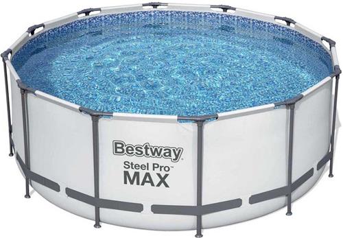 Bestway Steel Pro Max 366x122 Cm Rond Stalen Frame Bovengronds Zwembad Wit 10250 Liters