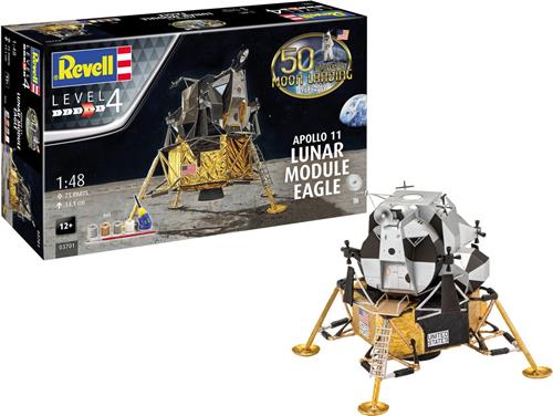 1:48 Revell 03701 Apollo 11 Lunar Module Eagle - Geschenkset Plastic Modelbouwpakket