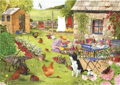 House of Puzzles Grandma's Garden - BIG 500 Piece Jigsaw Puzzle