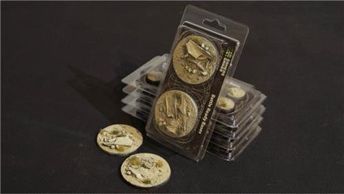 Arid Steppe Bases Pre-Painted (2x 60mm Round)