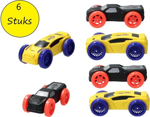 NERF Nitro  6 stuks  Schuim Autos Geschikt voor de Nerf Nitro Longshot Smash  Schietspeelgoed