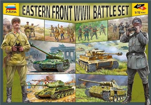 1:72 Zvezda 5203 Eastern Front WWII Battle Set Plastic Modelbouwpakket