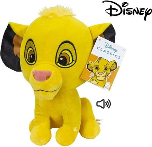 Simba Happy Disney The Lion King Pluche Knuffel met Geluid 30 cm {Leeuwenkoning plush toy | Speelgoed knuffeldier knuffelpop voor kinderen jongens meisjes | Leeuw Tijger knuffel Leeuwen Koning Nala Mufasa Timon Pumba}