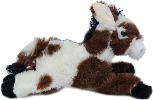 PIA Soft Toys - Pluche Knuffeldier Ezel liggend - 16 cm