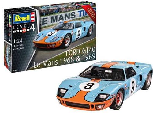 1:24 Revell 07696 Ford GT 40 Le Mans 1968 Plastic Modelbouwpakket