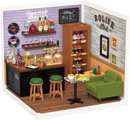 Robotime DIY Super Store Leisurely Cheers Bar - DW012 - Miniatuur - Poppenhuis - Bouwpakket - DIY