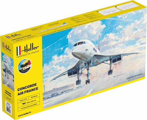 1:72 Heller 56469 Concorde AF Plane - Starter Kit Plastic Modelbouwpakket