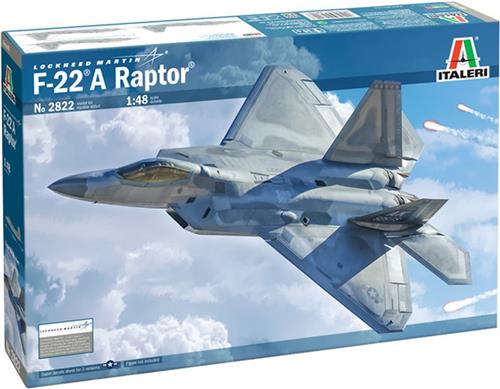 1:48 Italeri 2822 Lockheed Martin F-22 A Raptor Plastic Modelbouwpakket