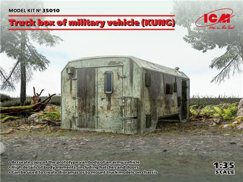 1:35 ICM 35010 Truck box of military vehicle (KUNG) Plastic Modelbouwpakket