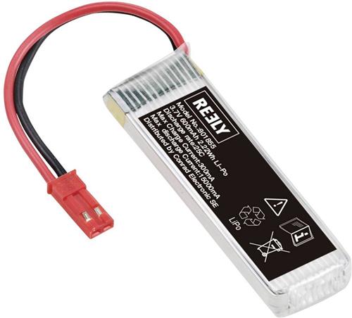 Reely LiPo accupack 3.7 V 600 mAh Aantal cellen: 1 25 C Softcase BEC