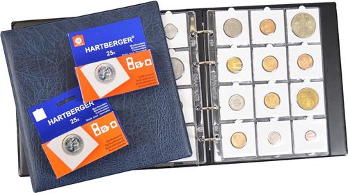 Hartberger LKL Muntenalbum - het COMPACTE verzamelalbum (23,5 x 23,5 cm) geschikt voor in de kluis munten penningen album verzamelen muntalbum veilig safe lock made in holland gemaakt in nederland