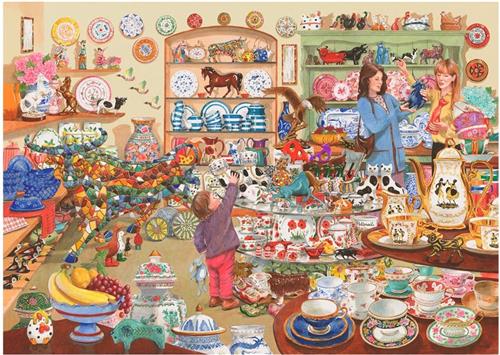 House of Puzzles Bulls In A China Shop - 1000 Piece Jigsaw Puzzle