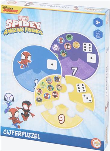 Spiderman Cijferpuzzel - Educatief Spel - Luxe Uitvoering - Cijfers & Letters Leren - Spidey / Marvel - Leerzaam Speelgoed - Cadeau voor Jongens & Meisjes - Geschikt voor 2 tot 5 jaar - Kleuren, Letters & Cijfers Leren - Spelenderwijs Leren