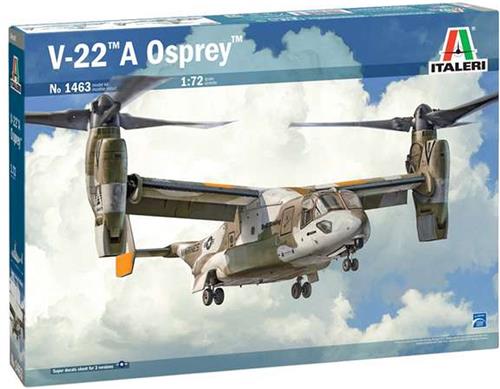 1:72 Italeri 1463 V-22A Osprey Heli Plastic Modelbouwpakket