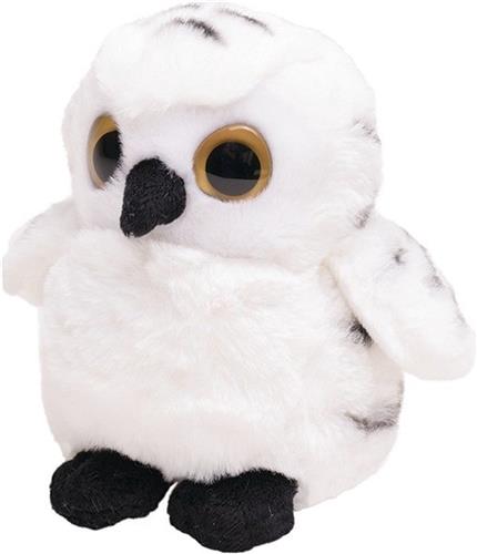 Pluche witte sneeuwuil vogel knuffel 13 cm - Sneeuwuilen vogel knuffels - Speelgoed voor kinderen