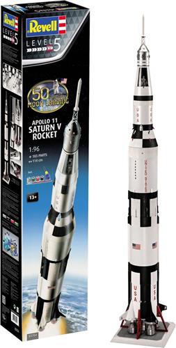 1:96 Revell 03704 Apollo 11 Saturn V Rocket - Gift Set Plastic Modelbouwpakket