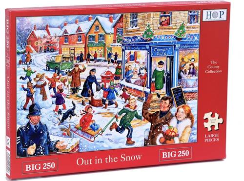 House of Puzzles Out In The Snow - BIG 250 Piece Jigsaw Puzzle